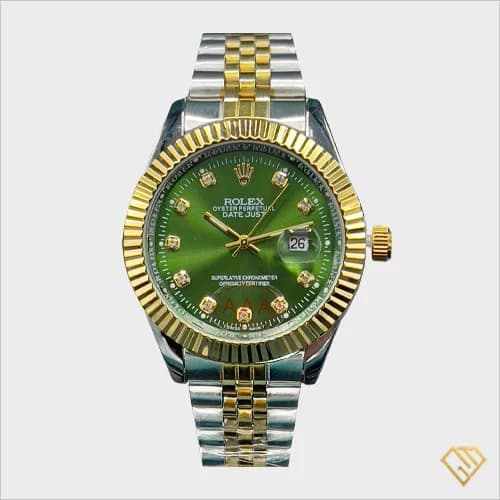 ساعت مردانه رولکس اویستر پرپچوال (Oyster Perpetual) صفحه سبز و رنگ ثابت — تصویر ۸