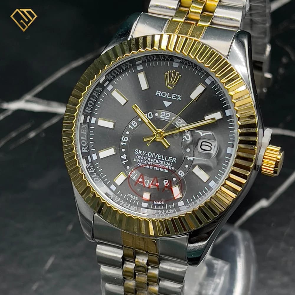 ساعت مردانه رولکس اویستر پرپچوال (Oyster Perpetual) | جنس بند و بدنه استیل با رنگ ثابت و قفل ضامن دار — تصویر ۱۱