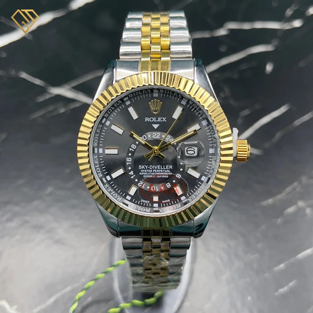 ساعت مردانه رولکس اویستر پرپچوال (Oyster Perpetual) | جنس بند و بدنه استیل با رنگ ثابت و قفل ضامن دار — تصویر ۲