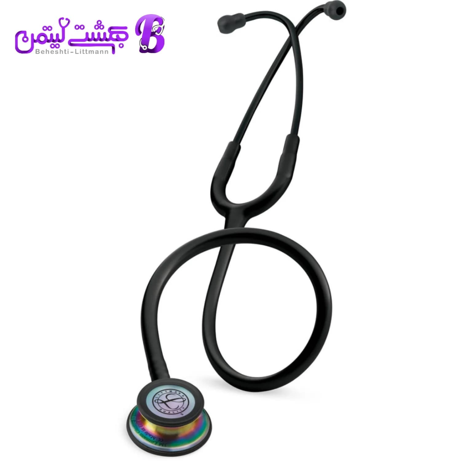 گوشی پزشکی لیتمن کلاسیک 3 مشکی رنگین کمانی 5870 — تصویر ۵