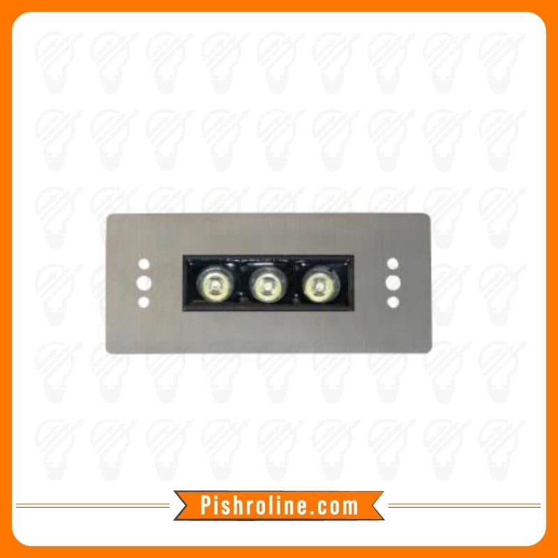 چراغ توکار استخری مستطیل استیل 9وات فول کالر LEDMAN