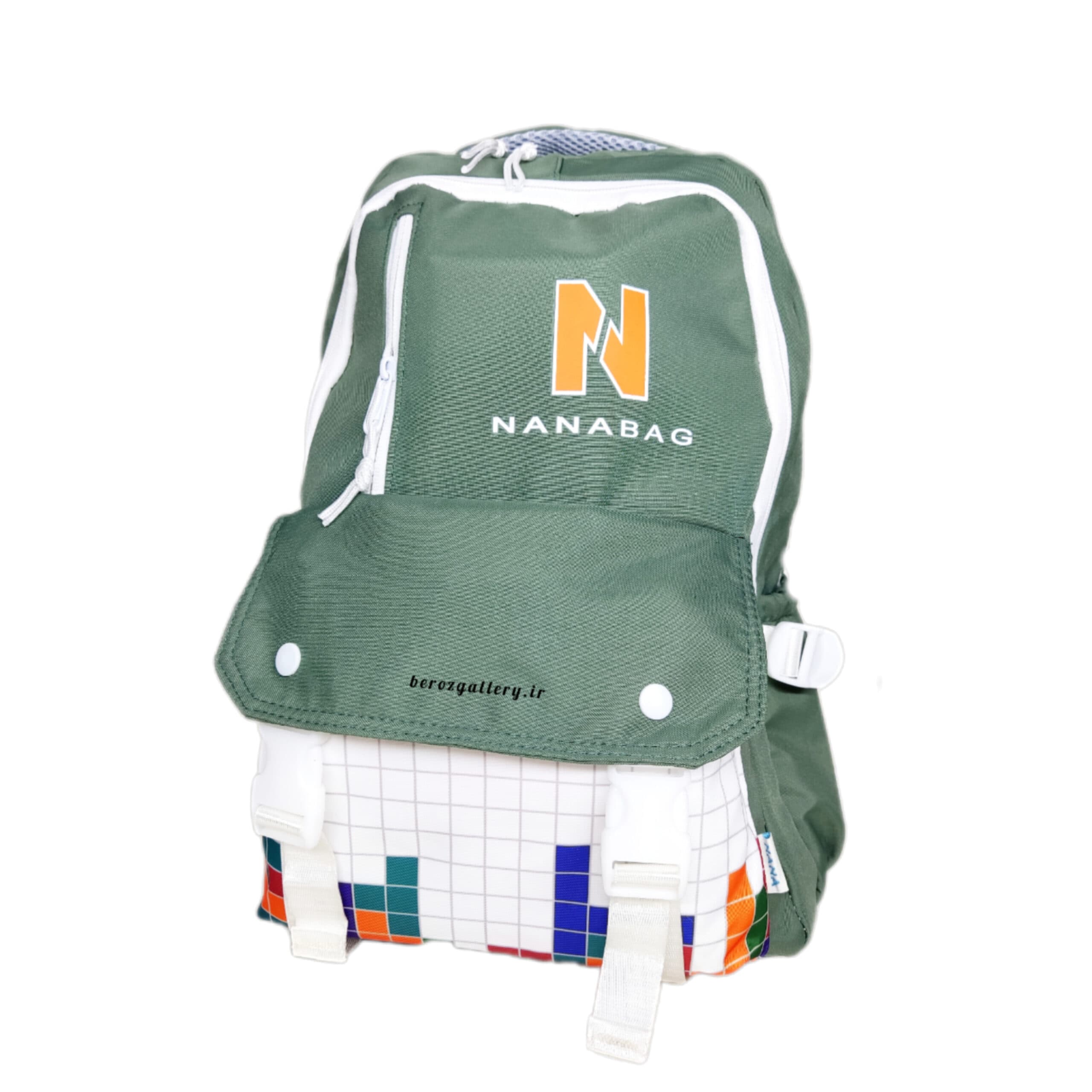 کوله پشتی نانابگ- کیف مدرسه خارجی وارداتی مارک NANABAG,پارچه ای سبک جادار — تصویر ۳