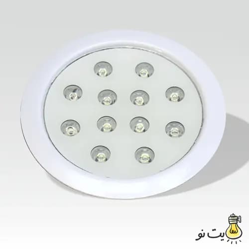 چراغ توکار استخری تک رنگ 12 وات EMAX — تصویر ۳