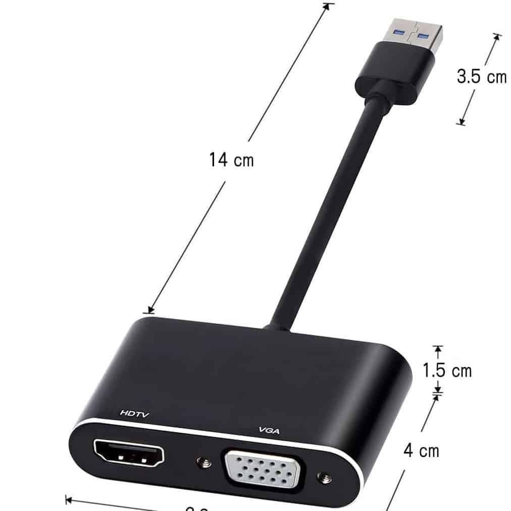 مبدل USB3.0 به HDMI/VGA کی‌نت مدل K-NET K-COUC30HV — تصویر ۷