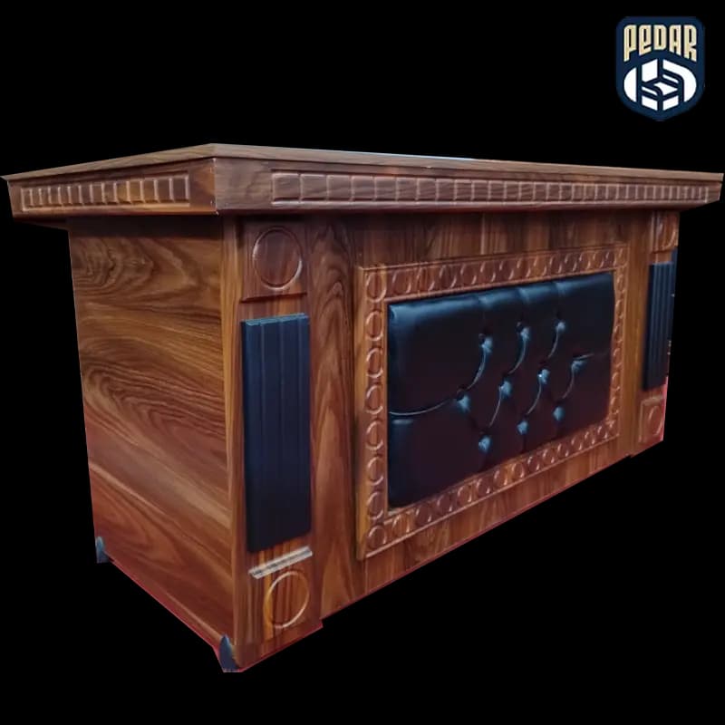 میز کارمندی نیمه وکیوم غزال لمسه ابعاد 140 ( بدون کشو) — تصویر ۳