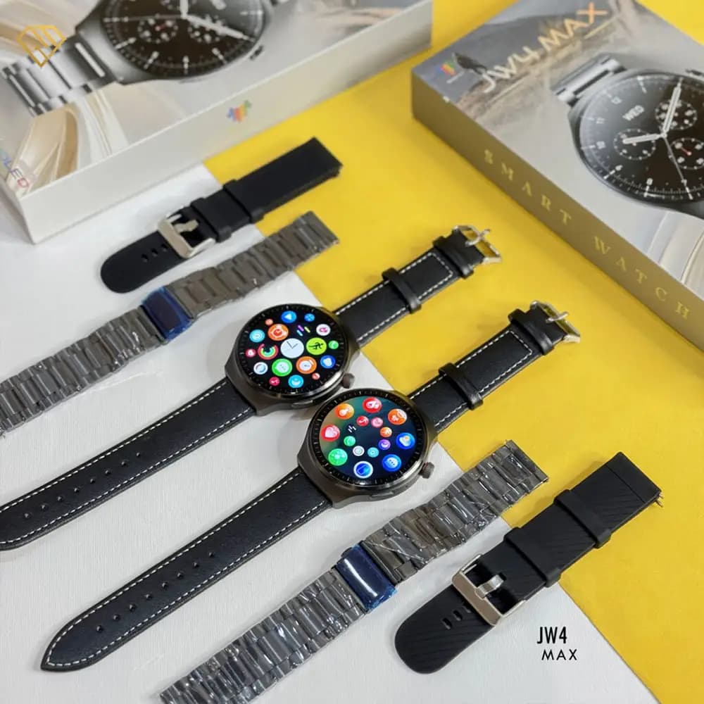 ساعت هوشمند JW4 Max – نمایشگر AMOLED، مکالمه بلوتوثی، ۳ بند، پایش سلامت کامل و کیفیت مستر — تصویر ۸