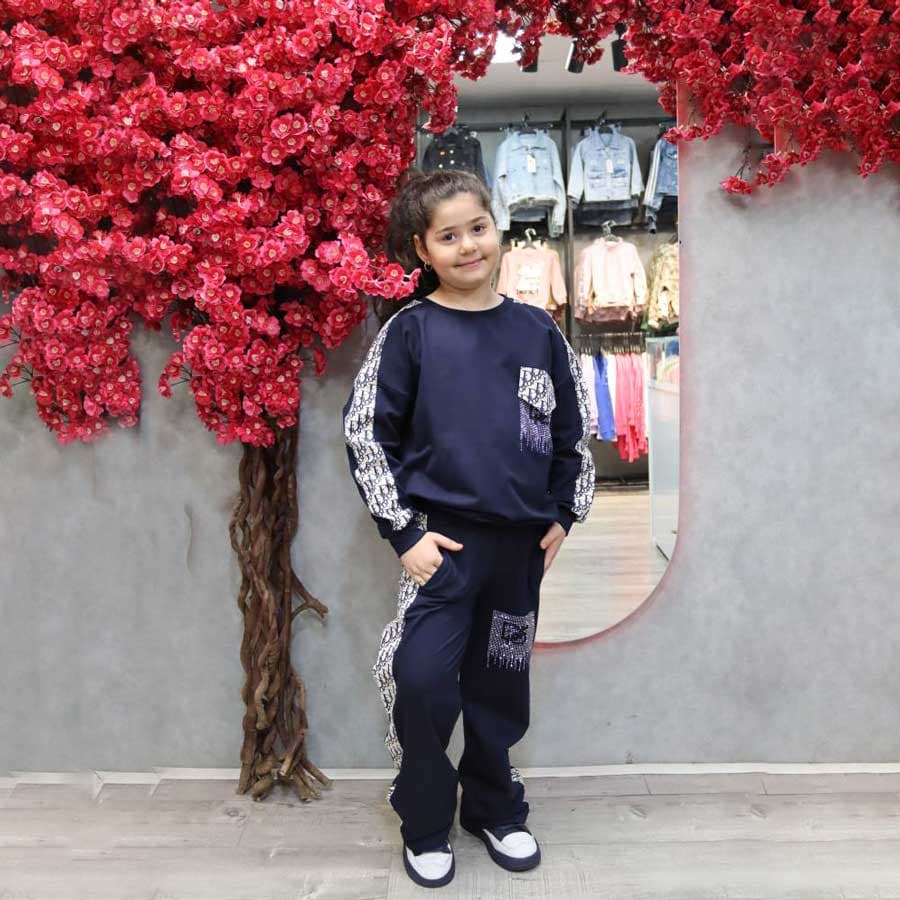 ست بلوز شلوار دخترانه نگین دار Dior
