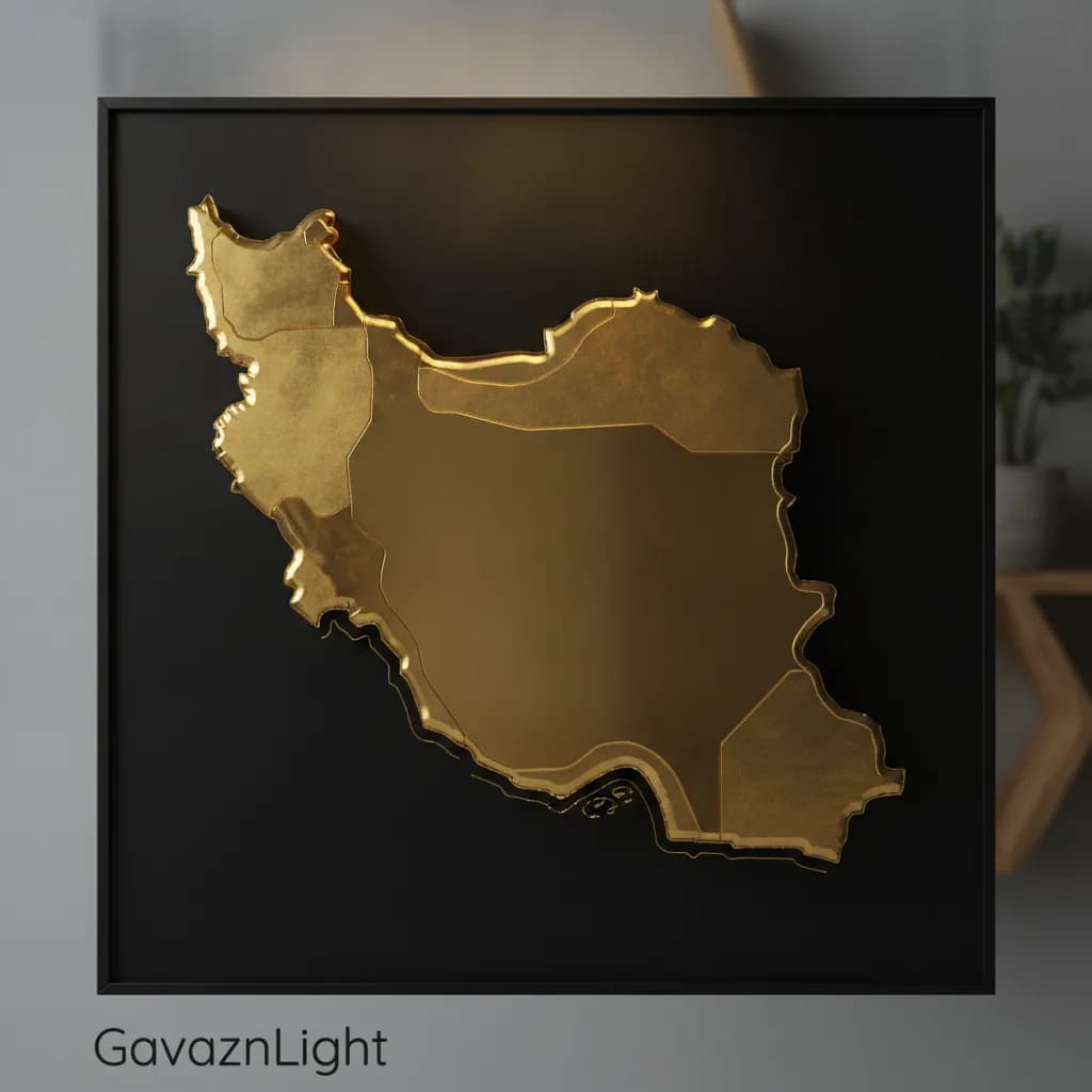 تابلو برجسته نقشه ایران — تصویر ۲