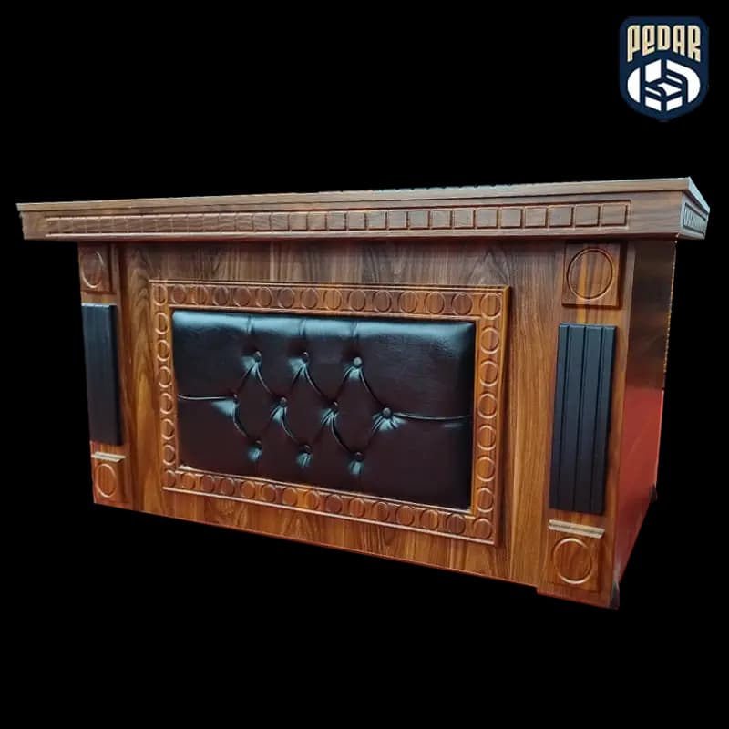 میز کارمندی نیمه وکیوم غزال لمسه ابعاد 140 با کشو — تصویر ۴