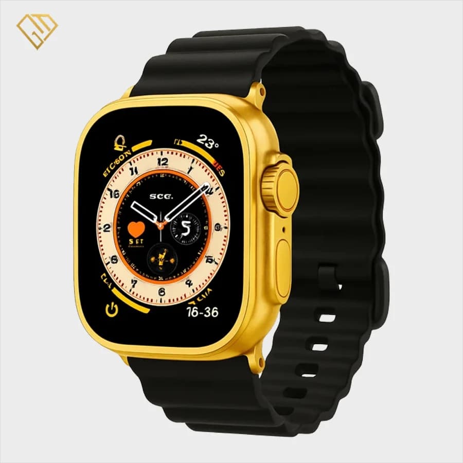 ساعت هوشمند M9 Ultra mini 41MM ضد آب | جنس بدنه تیتانیوم طلایی — تصویر ۵