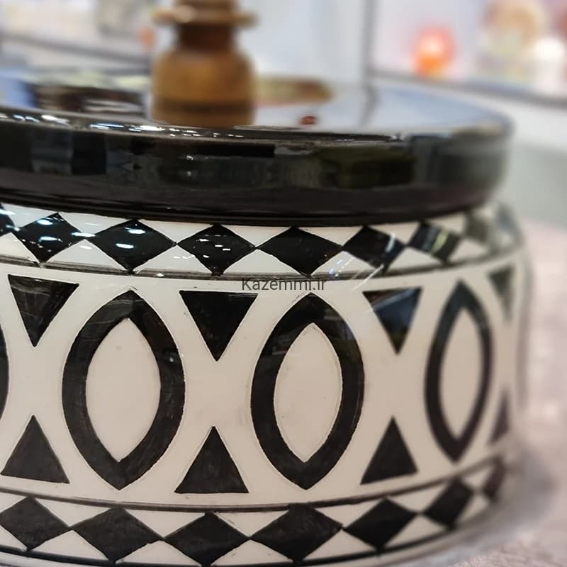 شکلات خوری سرامیکی با دسته چوبی سایز بزرگ — تصویر ۱۰