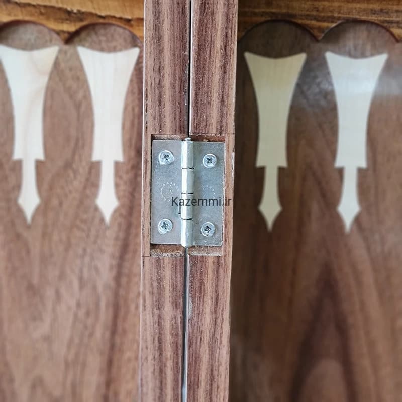 تخته نرد و شطرنج روکش گردو سایز 53 جا مهره دار — تصویر ۶