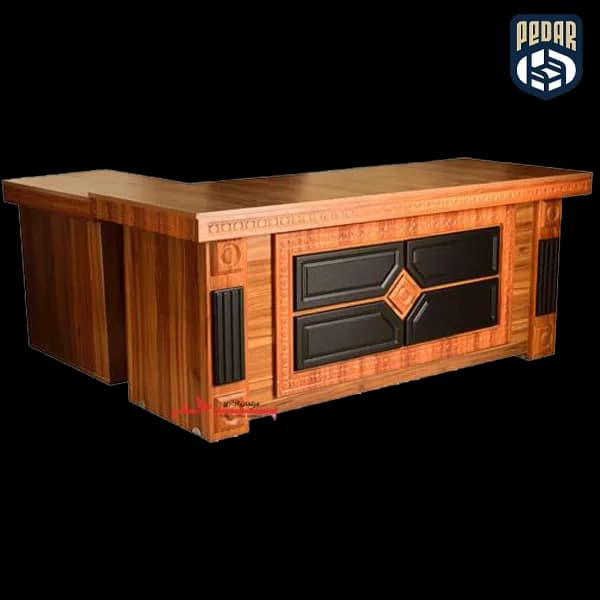 میز مدیریت نیمه وکیوم غزال ابعاد 180*70 بهمراه ال — تصویر ۲