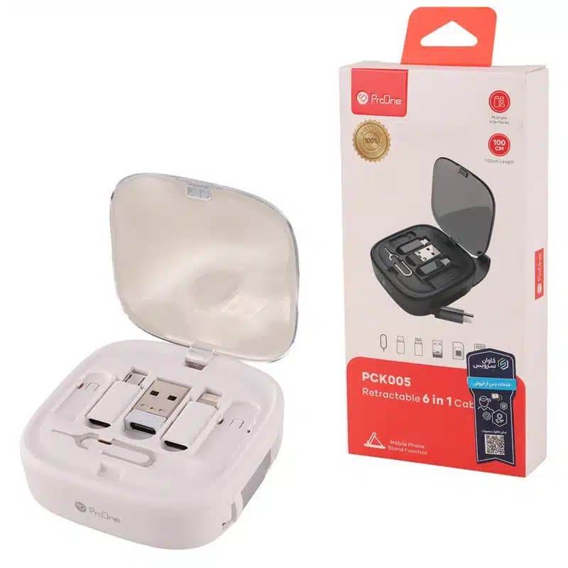کیت کابل و مبدل چندمنظوره پرووان مدل PCK005 مشکی — تصویر ۹