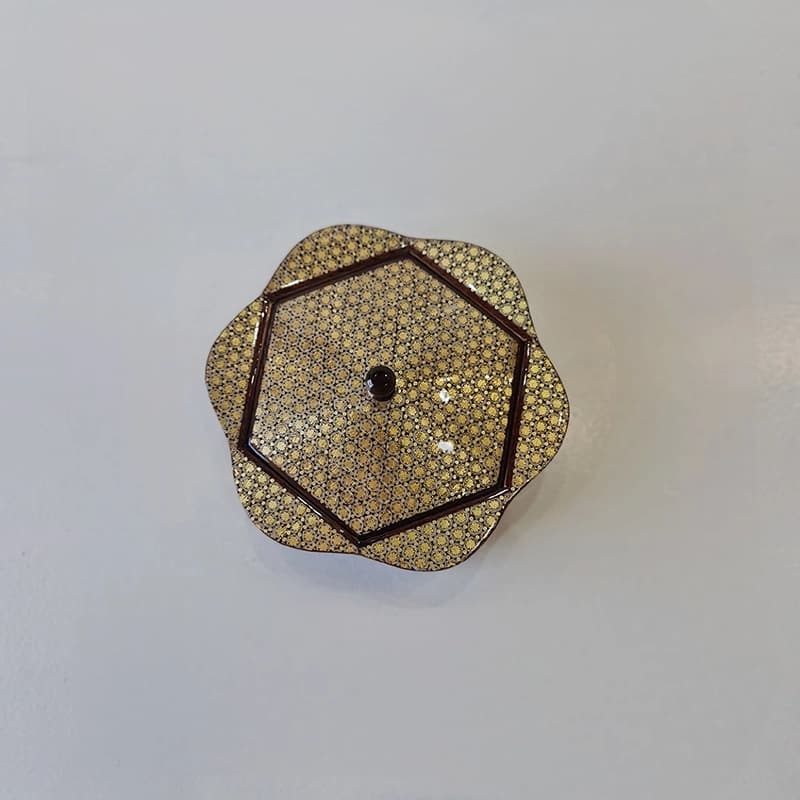 شکلات خوری خاتم گلی سیمی کوچک طرح 2 — تصویر ۱۲