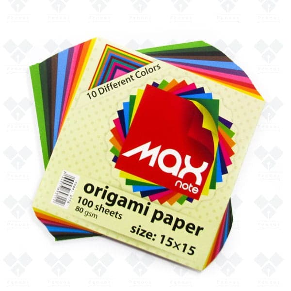 کاغذ اوریگامی رنگی 100 برگ سایز 15×15 در 10 رنگ جور کد:26P-9776 — تصویر ۲