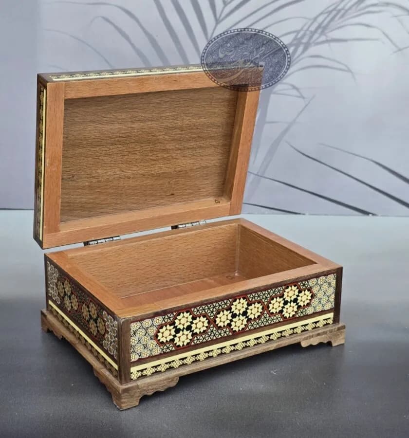 جعبه خاتم کاری 14*22 کاظمی — تصویر ۲