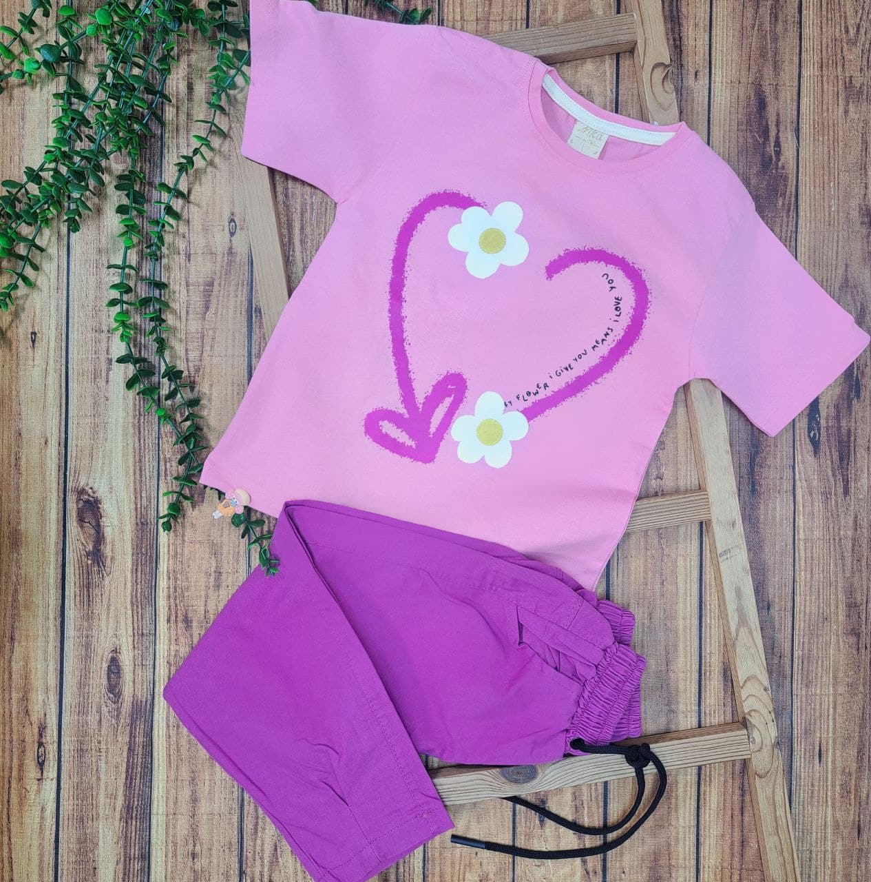 تی شرت شلوار دخترونه گل — تصویر ۸