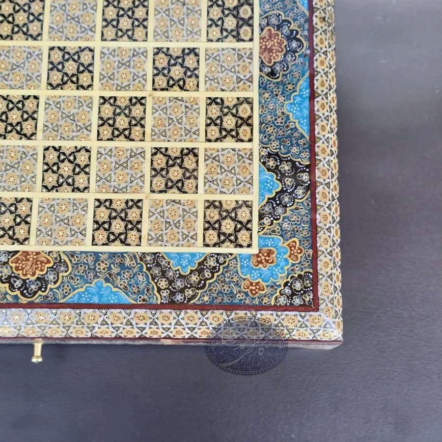 صفحه شطرنج چهارگوش کشویی اسلیمی کاظمی — تصویر ۱۱