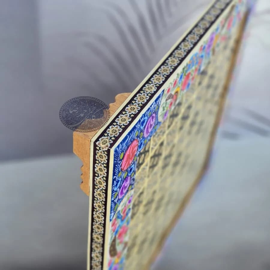 صفحه شطرنج چهارگوش گل و مرغ کاظمی — تصویر ۲