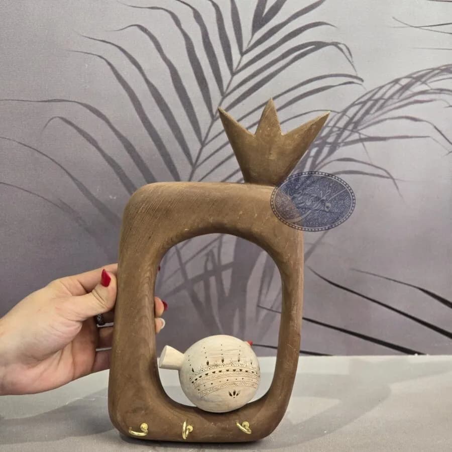 جاکلیدی پرنده تکی بزرگ چوبی — تصویر ۴