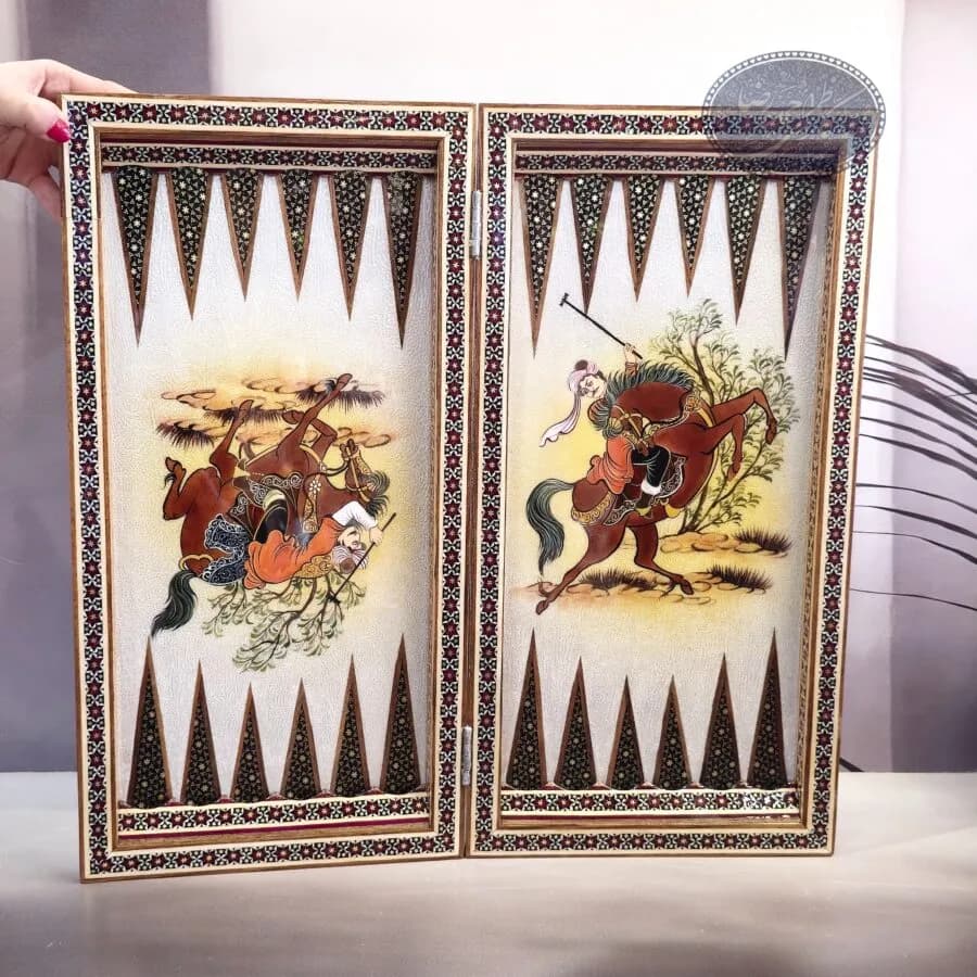 تخته نرد و شطرنج لبگرد چوگان 50 کاظمی — تصویر ۵