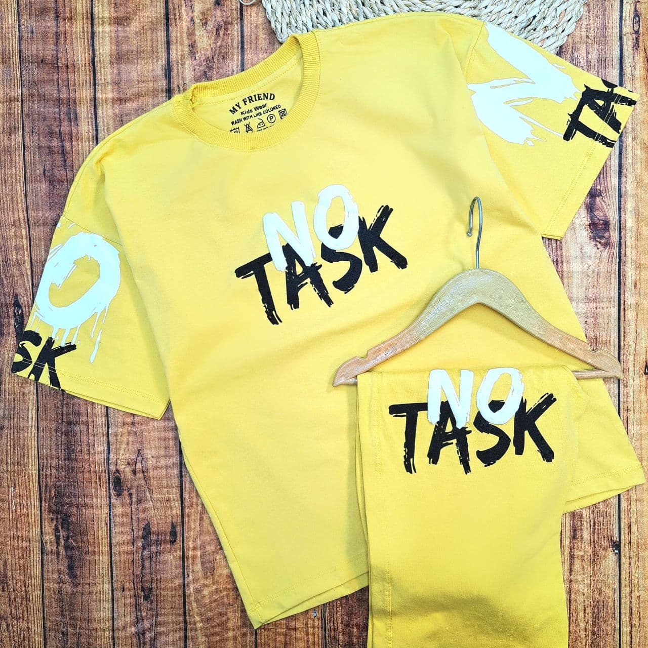 ست تی‌شرت شلوارک پسرانه NO TASK — تصویر ۶