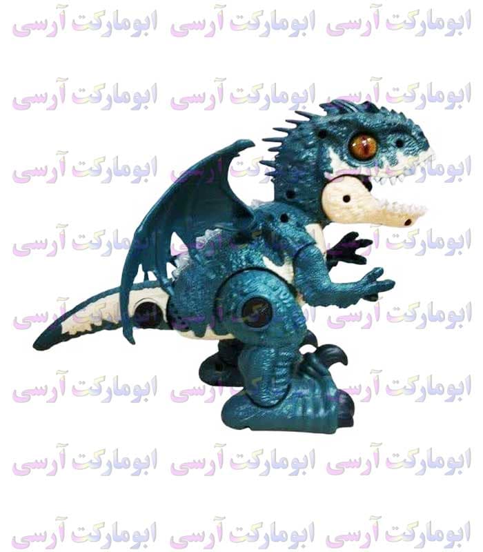 ربات اژدهای بال‌دار موزیکال چراغ دار دودزا باتری خور — تصویر ۱۲