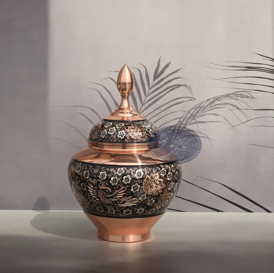قندان سیبی سوپر الماس تراش آبکاری نقره کاظمی — تصویر ۶