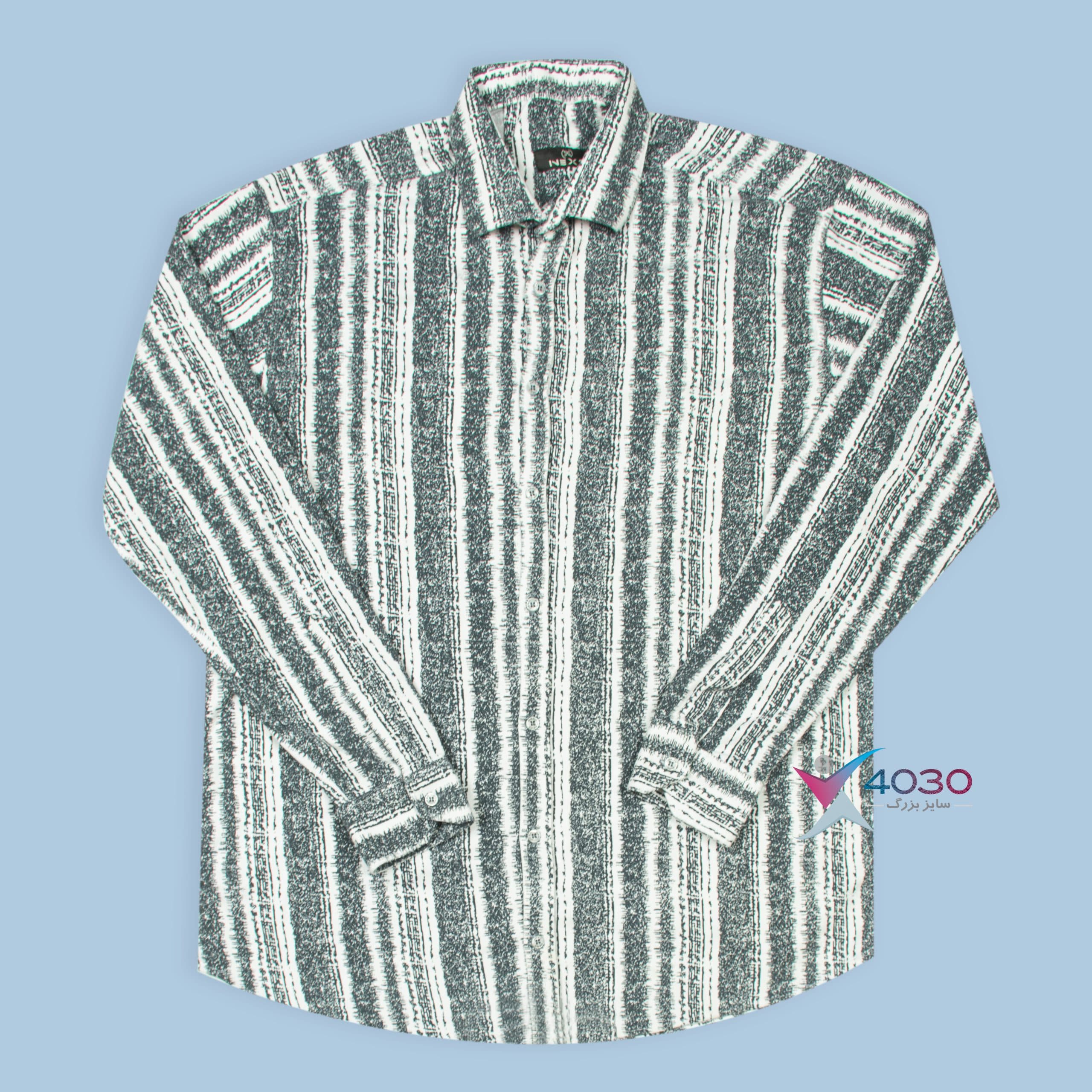 پیراهن STRIPED PATTERN سایز بزرگ مردانه ( 2768 ) — تصویر ۱۲