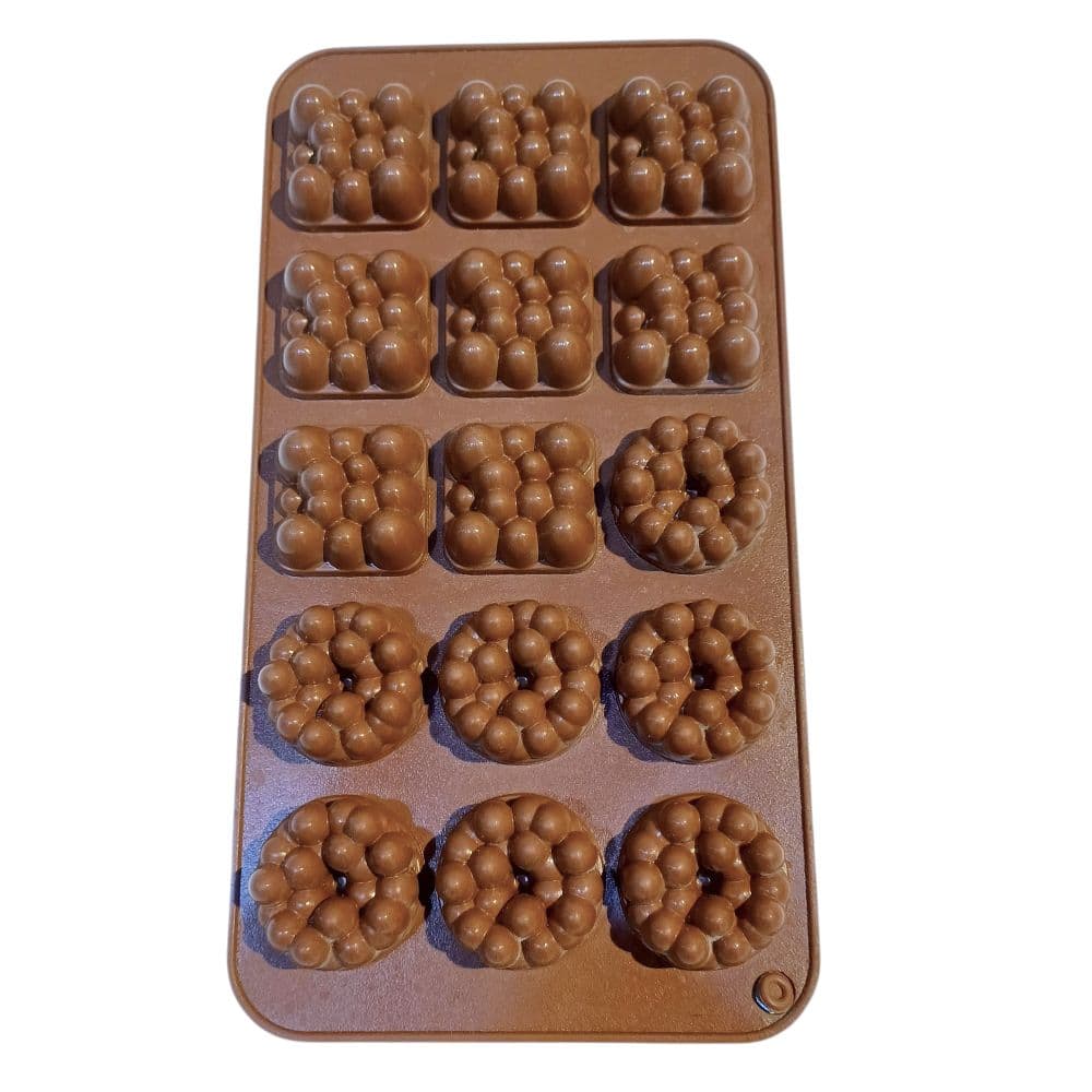 قالب سیلیکونی شکلات طرح حبابی — تصویر ۳