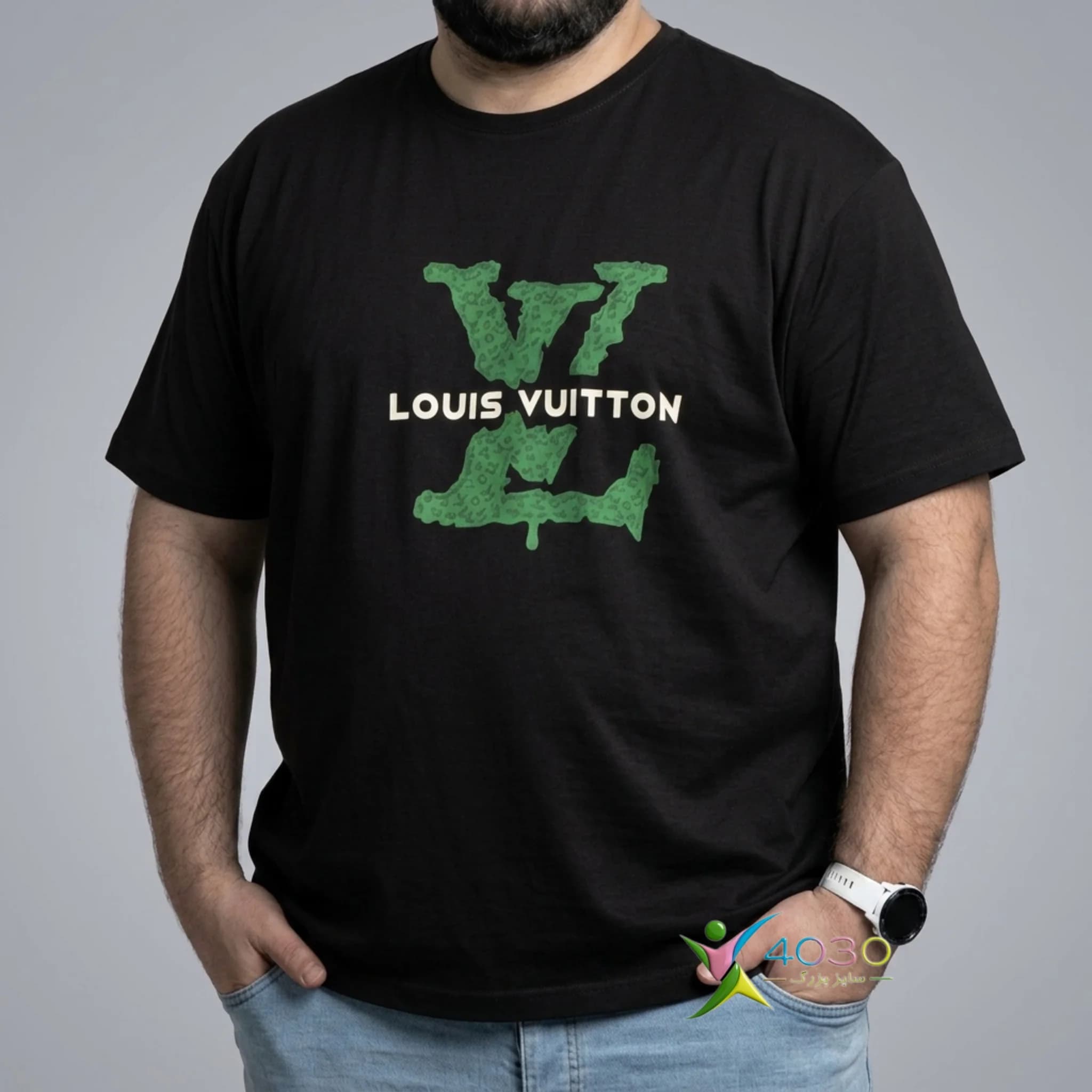 تیشرت LV سایز بزرگ مردانه ( 856 ) — تصویر ۵