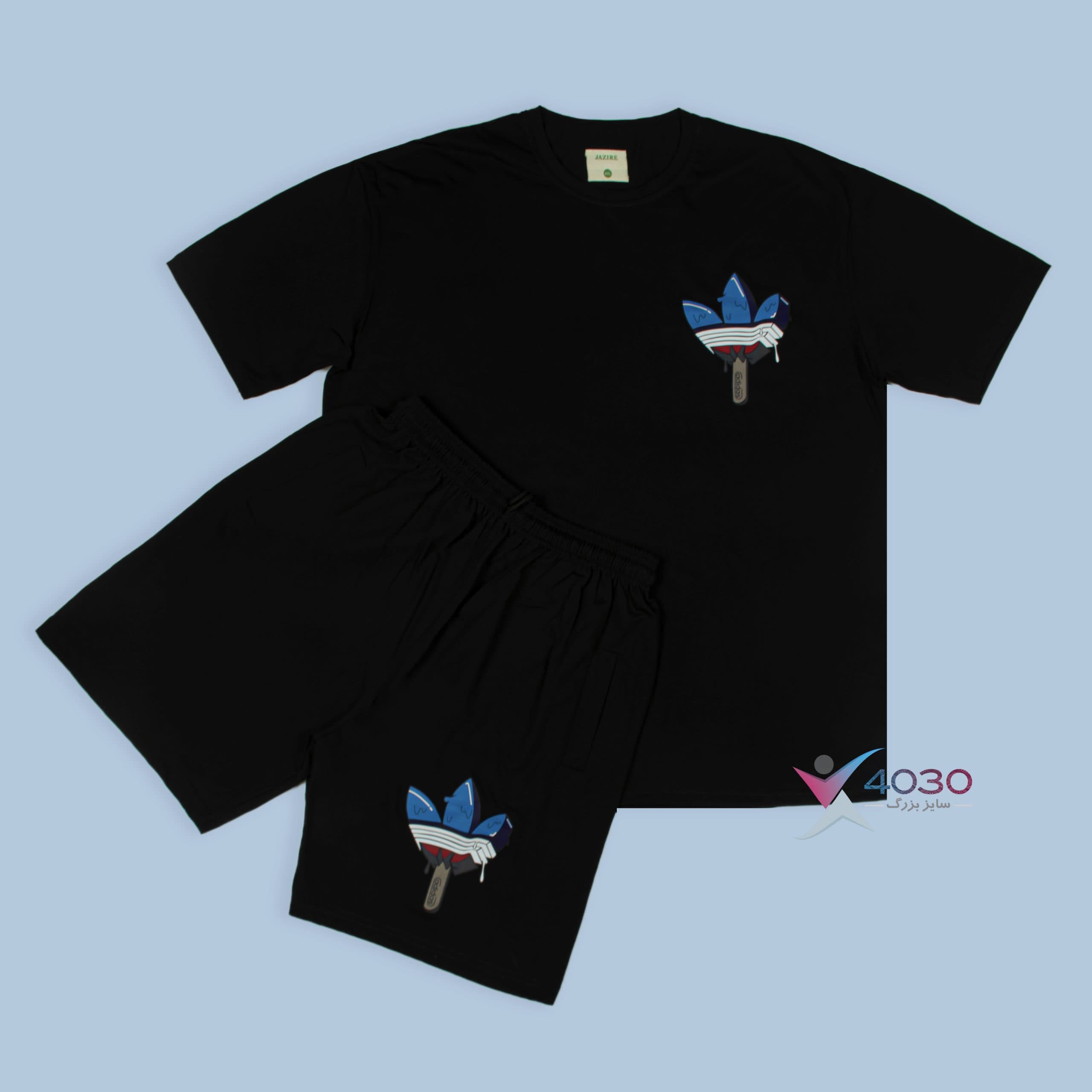ست تیشرت و شلوارک Ice Cream Adidas سایز بزرگ مردانه ( 8312 ) — تصویر ۶