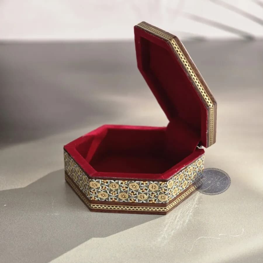 جعبه خاتم 6 گوش هندی کاظمی