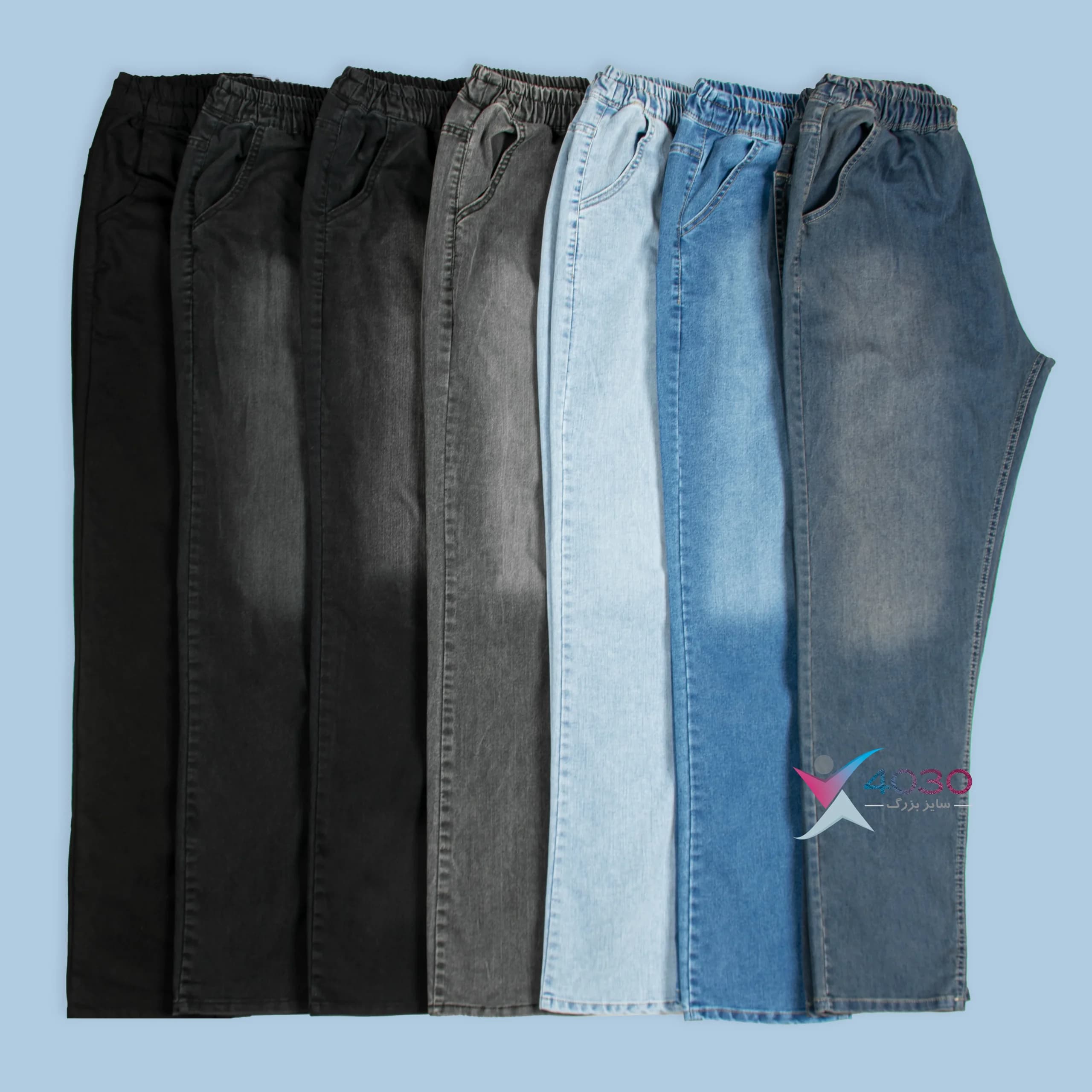 شلوار جین کمرکش ZARA سایز بزرگ مردانه ( 3877 )