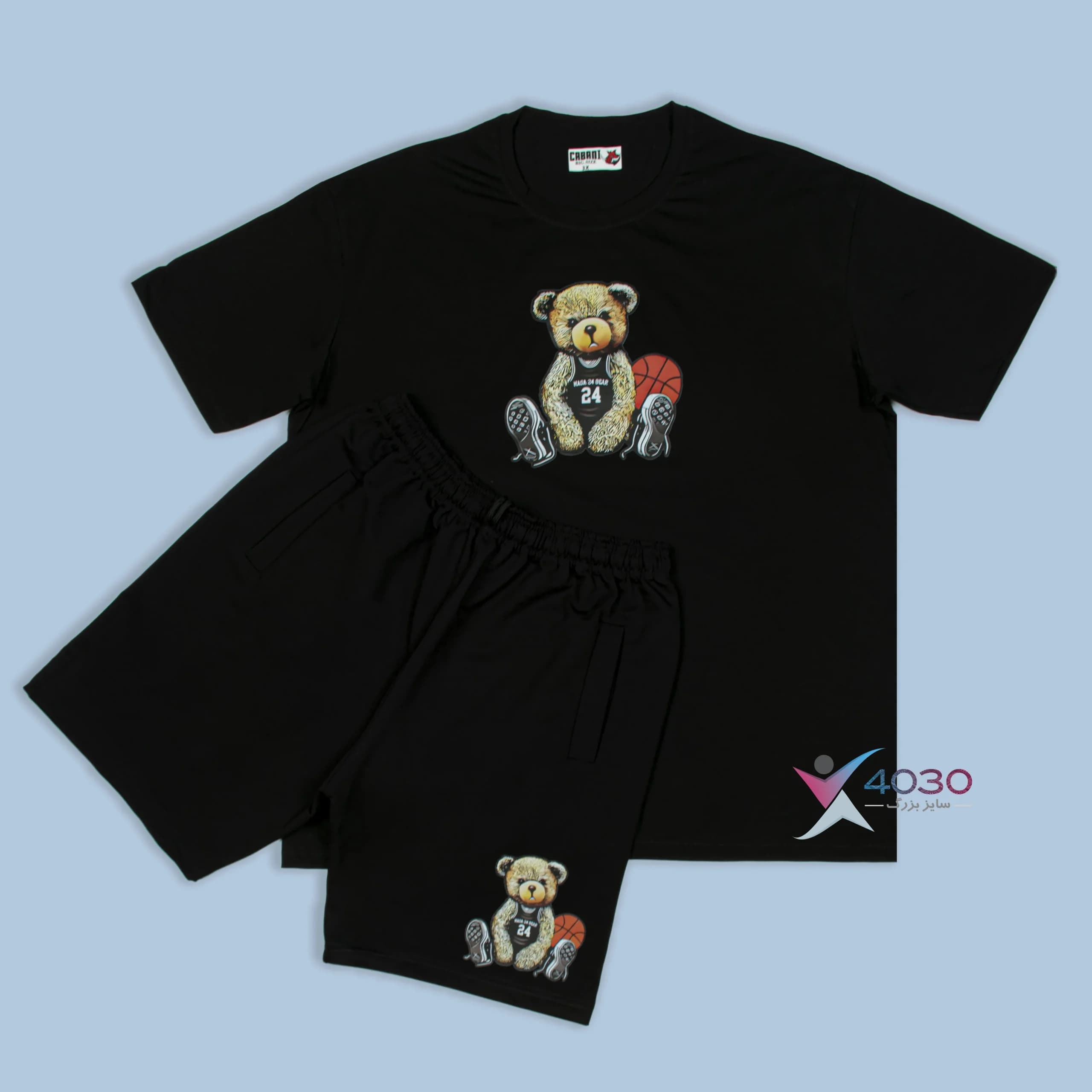 ست تیشرت و شلوارک TEDDY سایز بزرگ مردانه ( 8344 ) — تصویر ۲