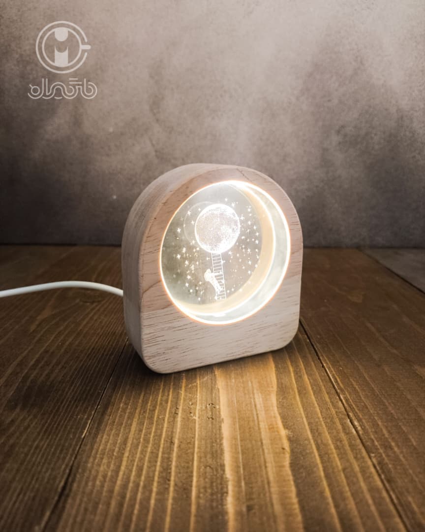 چراغ خواب دورچوبی کریستالی سایز متوسط — تصویر ۹