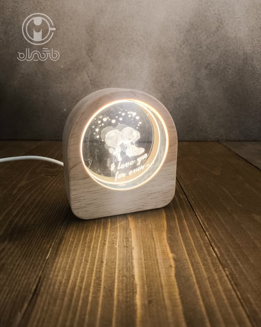 چراغ خواب دورچوبی کریستالی سایز متوسط — تصویر ۱۰