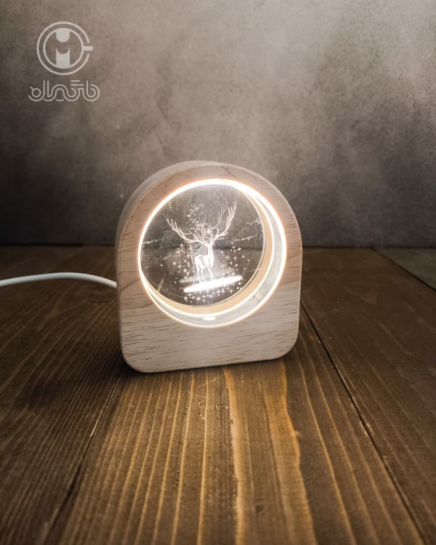 چراغ خواب دورچوبی کریستالی سایز متوسط — تصویر ۶