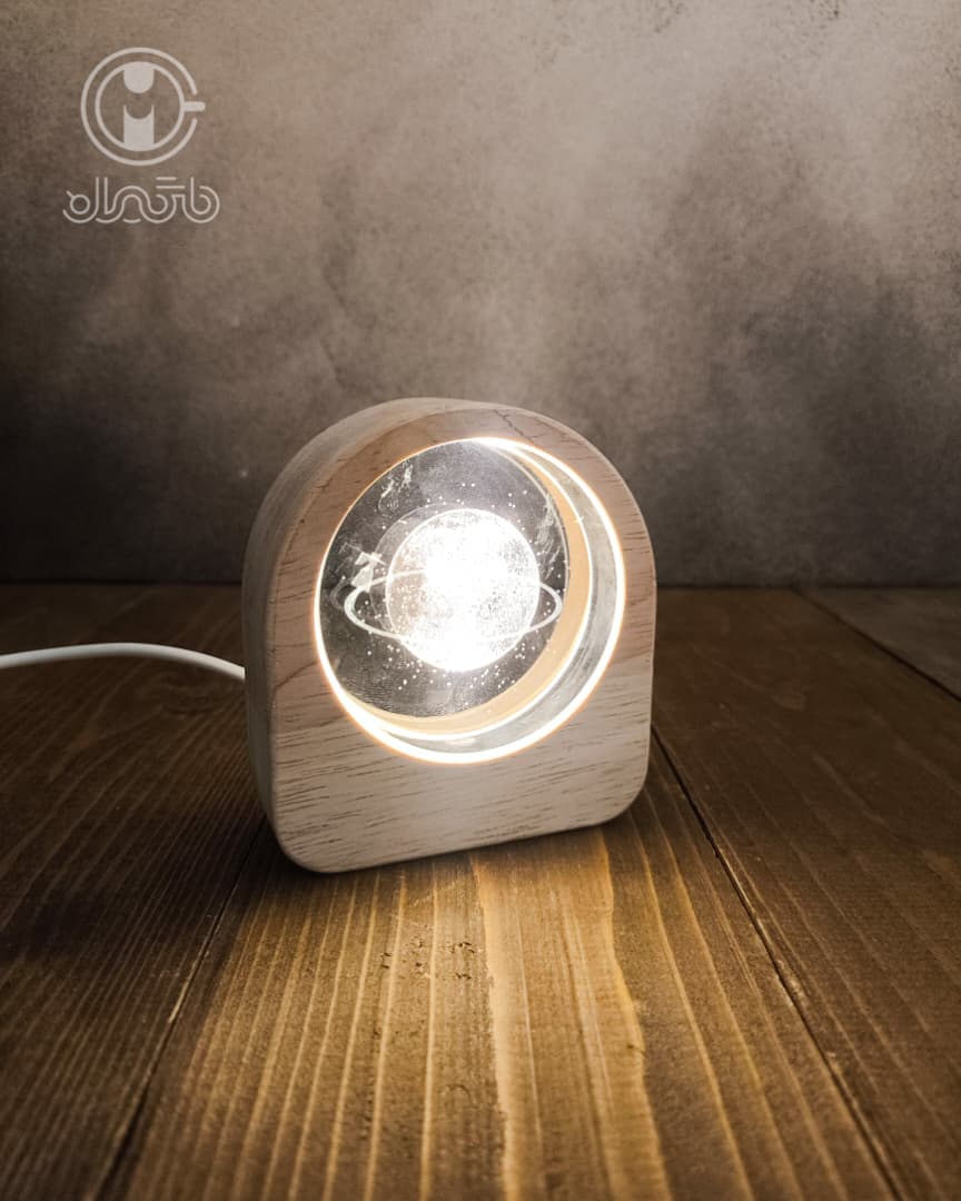 چراغ خواب دورچوبی کریستالی سایز متوسط — تصویر ۳