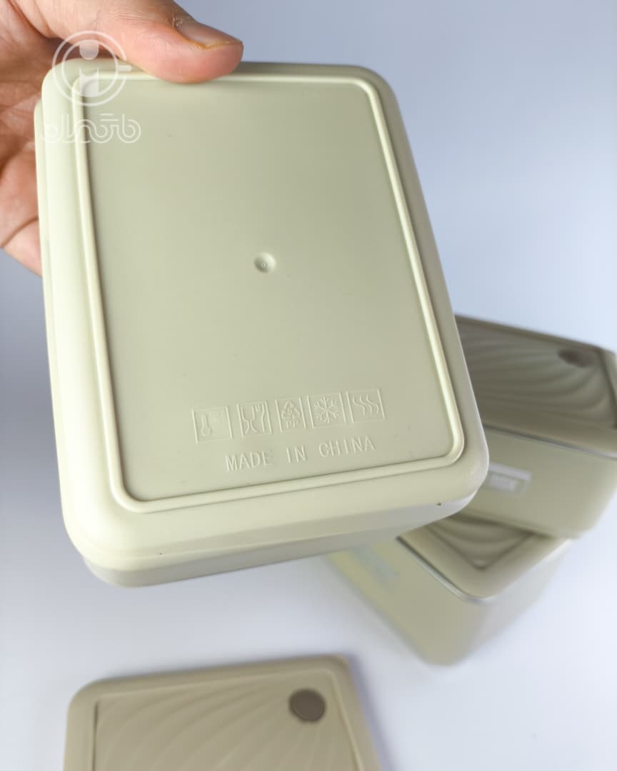 لانچ باکس سه عددی کیف‌ دار استیل LUNCH BOX مکعبی — تصویر ۵