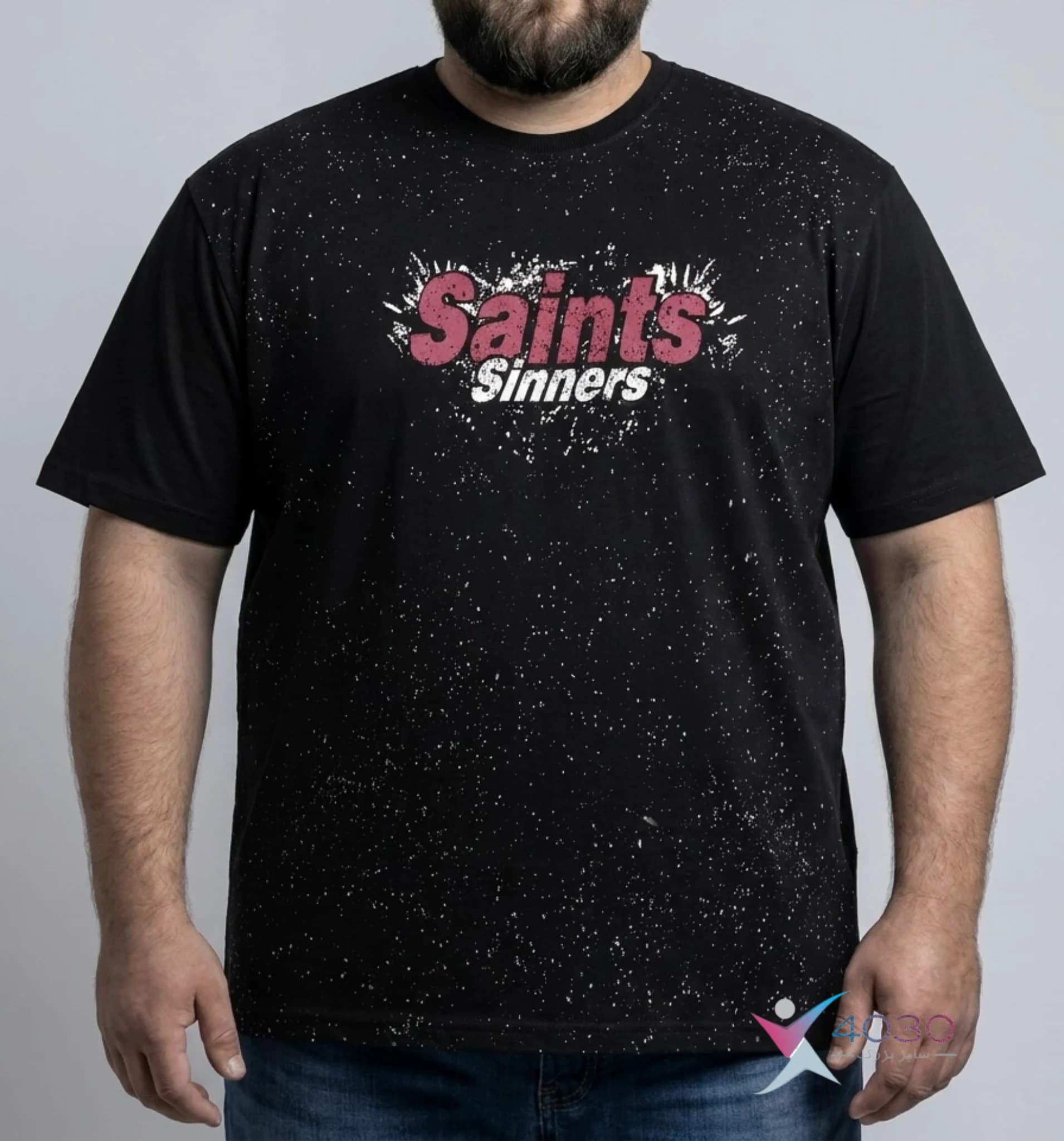 تیشرت پشت طرح دار SAINTS سایز بزرگ مردانه ( 836 ) — تصویر ۸
