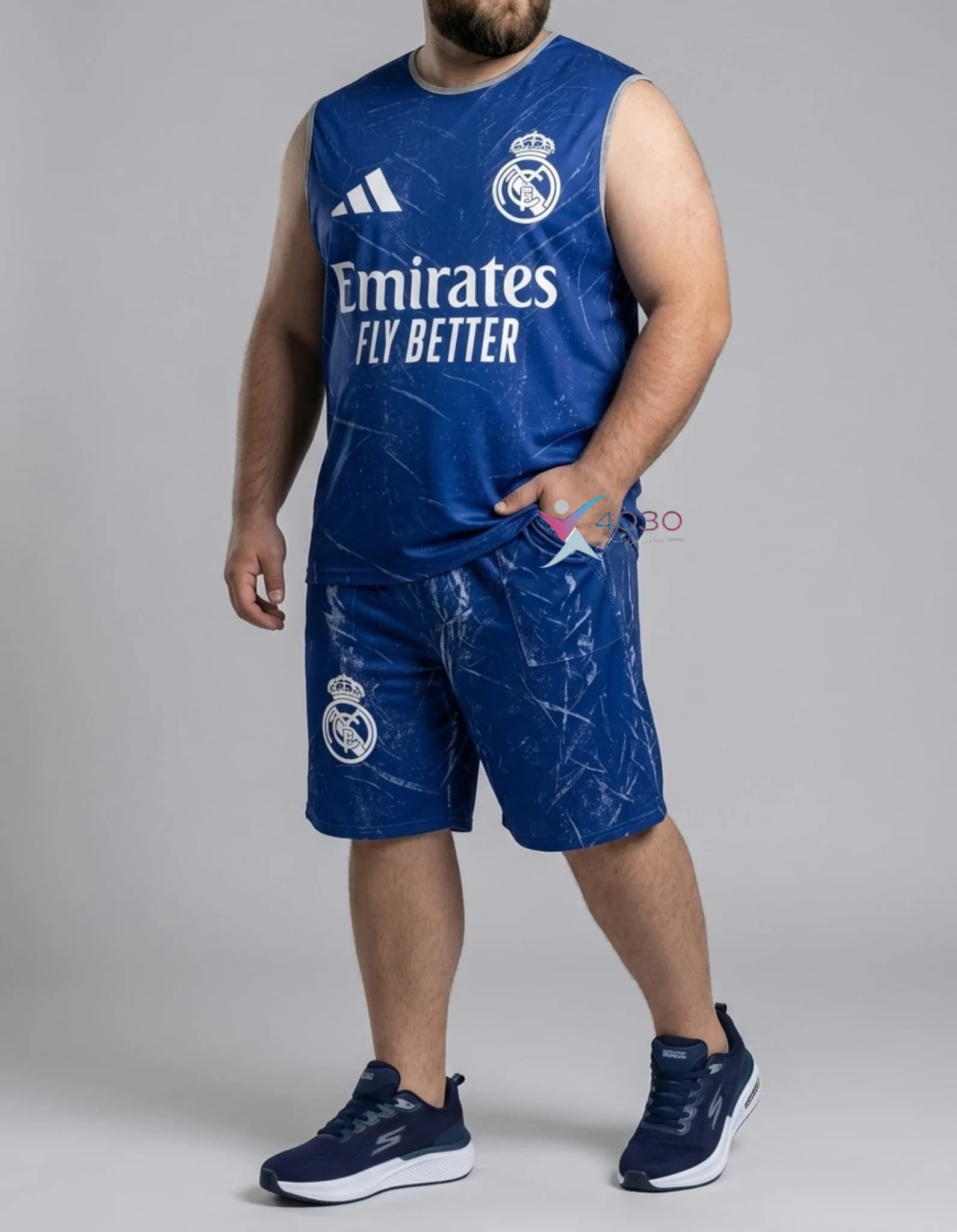 ست کاور و شلوارک REAL MADRID سایز بزرگ مردانه ( 8326 ) — تصویر ۸