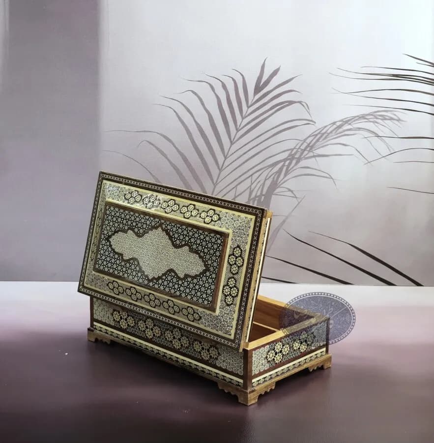 ست سه تکه سطل و دستمال خاتم لاله ای کاظمی — تصویر ۷