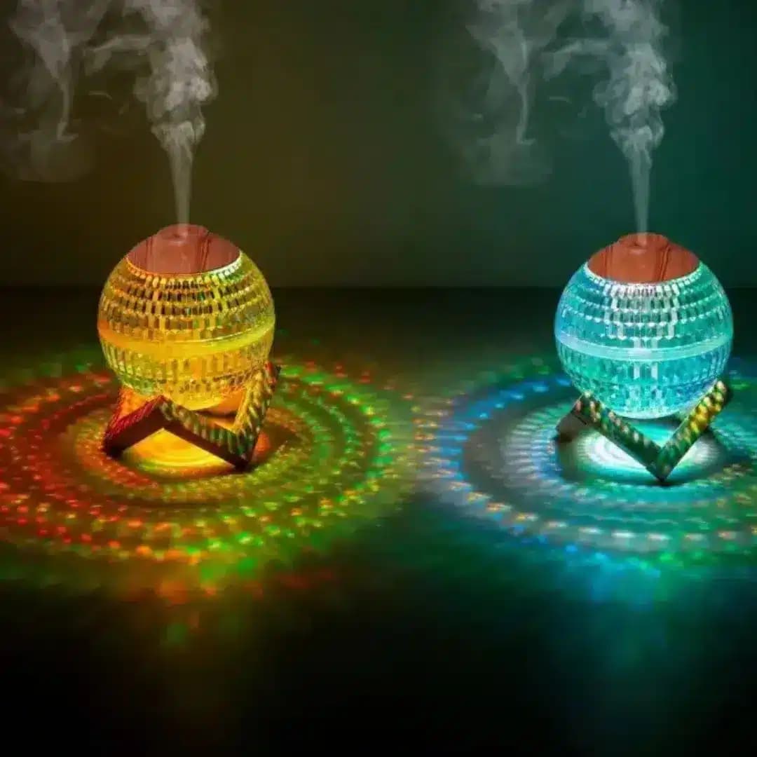 بخور سرد و شبخواب طرح گوی چراغ دار RGB — تصویر ۵