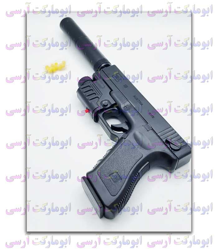 خفن ترین و خراب نشوترین کلت ساچمه پلاستیکی خفه کن و لیزر دار طرح فلزی — تصویر ۹