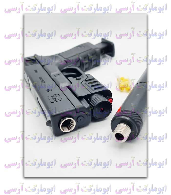 خفن ترین و خراب نشوترین کلت ساچمه پلاستیکی خفه کن و لیزر دار طرح فلزی — تصویر ۱۲