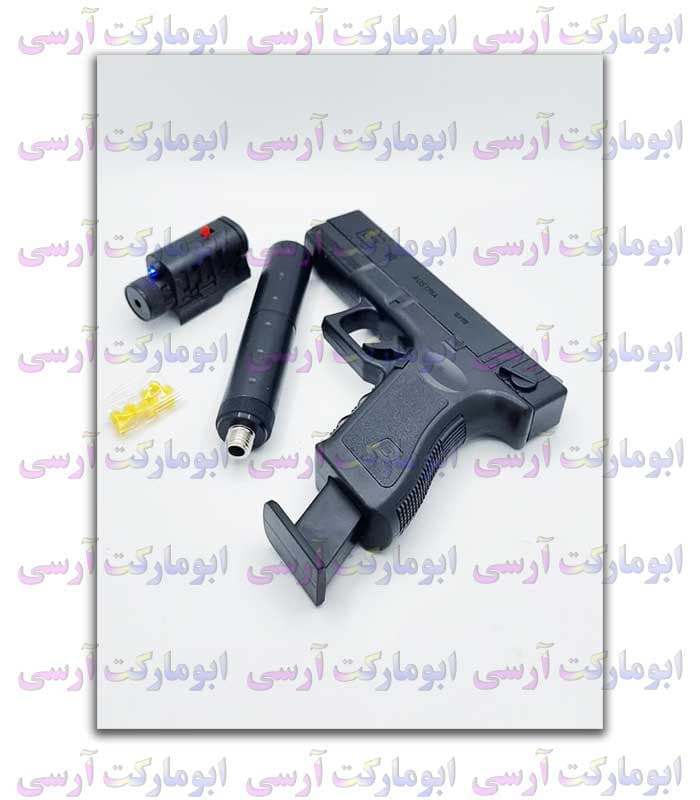 خفن ترین و خراب نشوترین کلت ساچمه پلاستیکی خفه کن و لیزر دار طرح فلزی — تصویر ۱۰