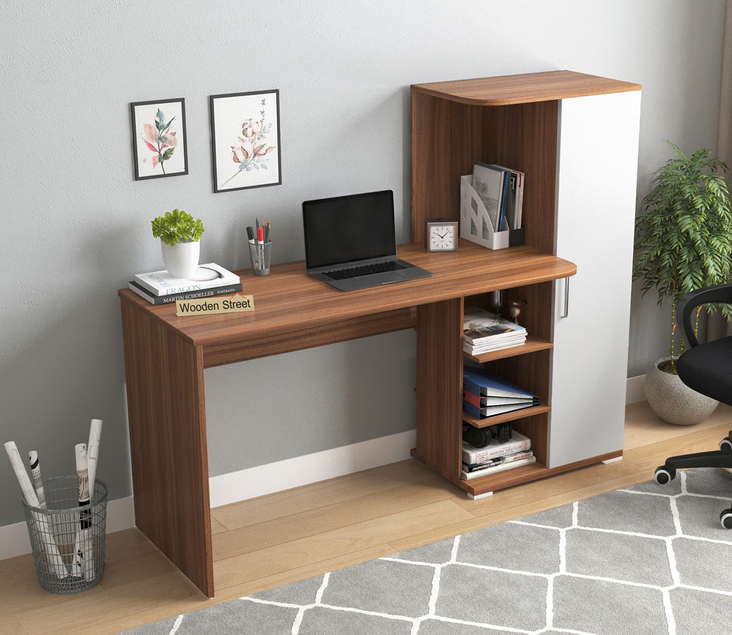میز کامپیوتر مدل کتابخانه دار — تصویر ۳