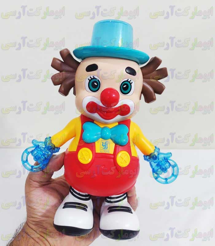ربات دلقک حرکتی موزیکال چراغ دار باتری خور خارجی — تصویر ۱۰